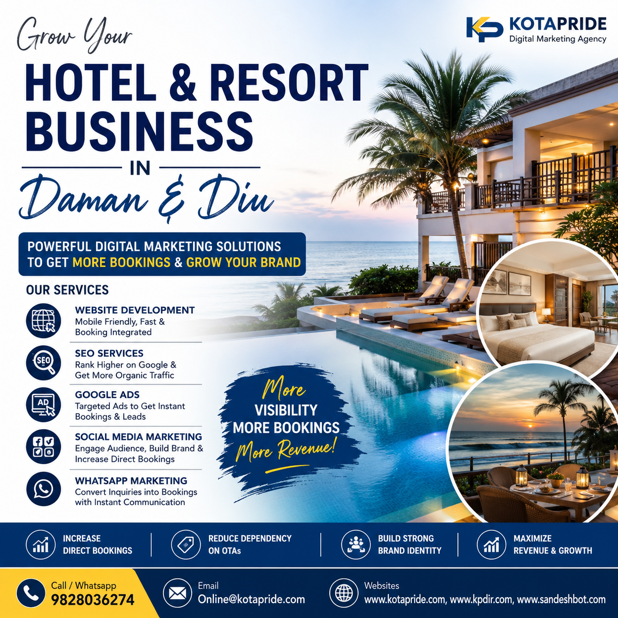 Digital Marketing Services for Hotels & Resorts in Daman & Diu